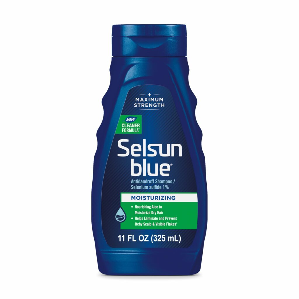 Selsun Blue Moisturizing Antidandruff Shampoo, Maximum Strength Scalp Treatment With Selenium Sulfide, 11 fl. oz.