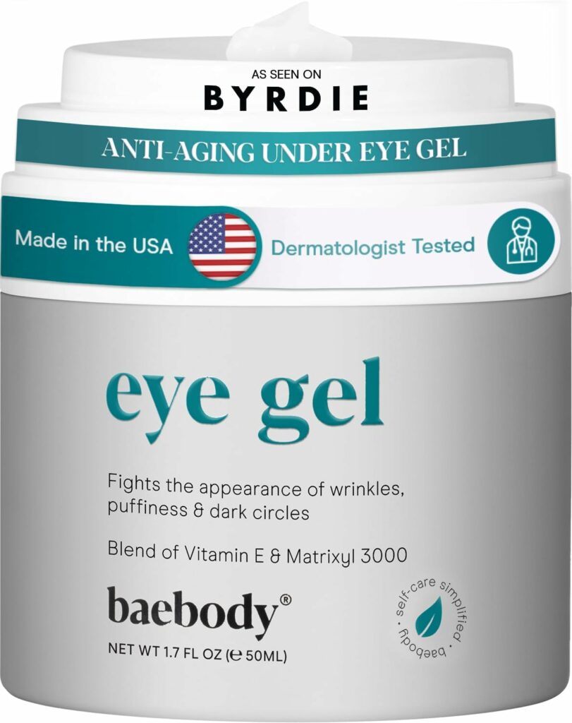 Baebody Eye Gel, Cooling Under Eye Cream For Dark Circles - Eye Cream for Puffiness and Bags under Eyes - Eye Cream Anti Aging & Hydrating, Beauty Gifts for Women