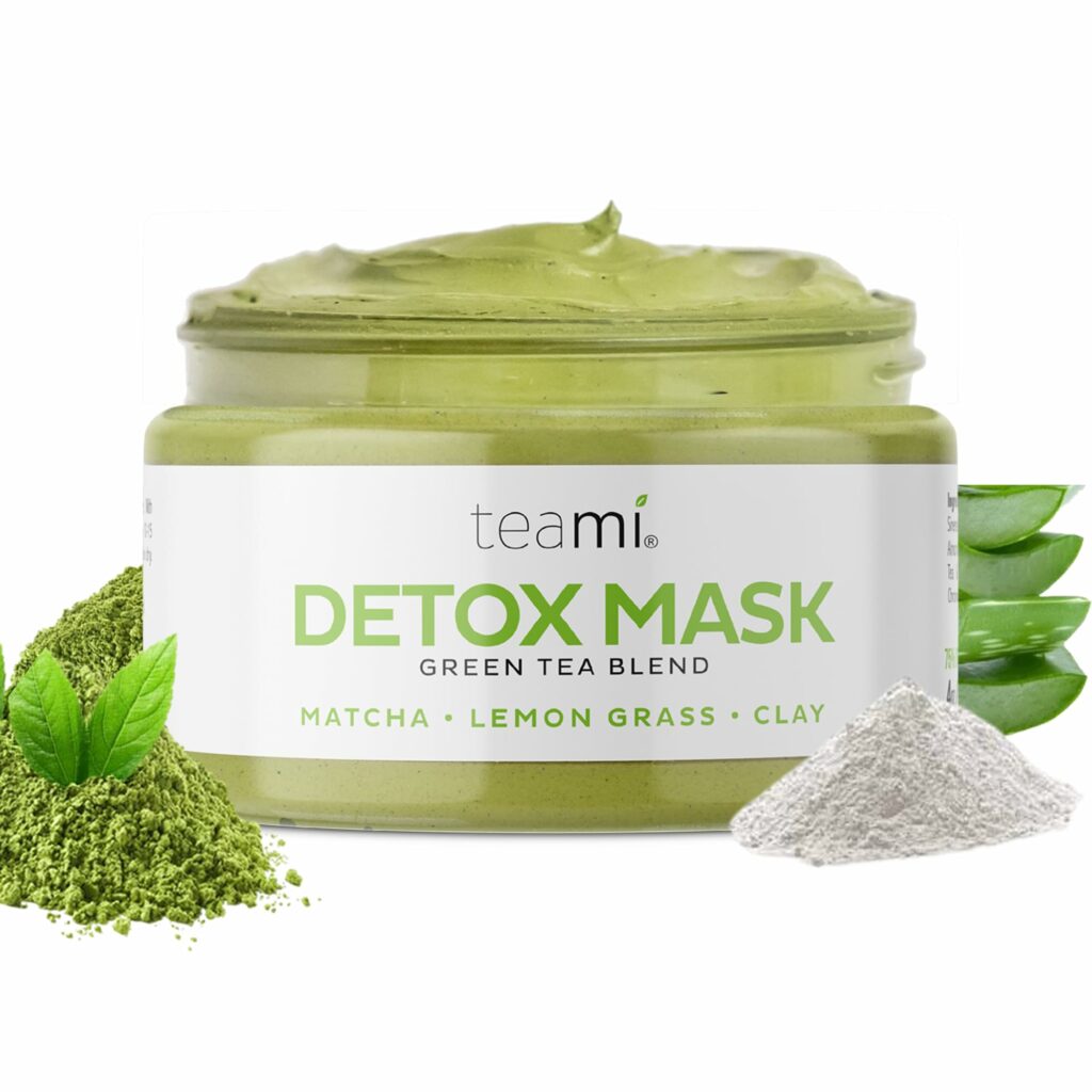 Teami Detox Face Mask for Hydraiting, Moisturizing & Purifying, Blackhead Remover Green Tea Deep Cleanse Mask reduces Acne & oil, Pore Minimizer Clay Mask for All Skin Types, Stick Mask Alternative