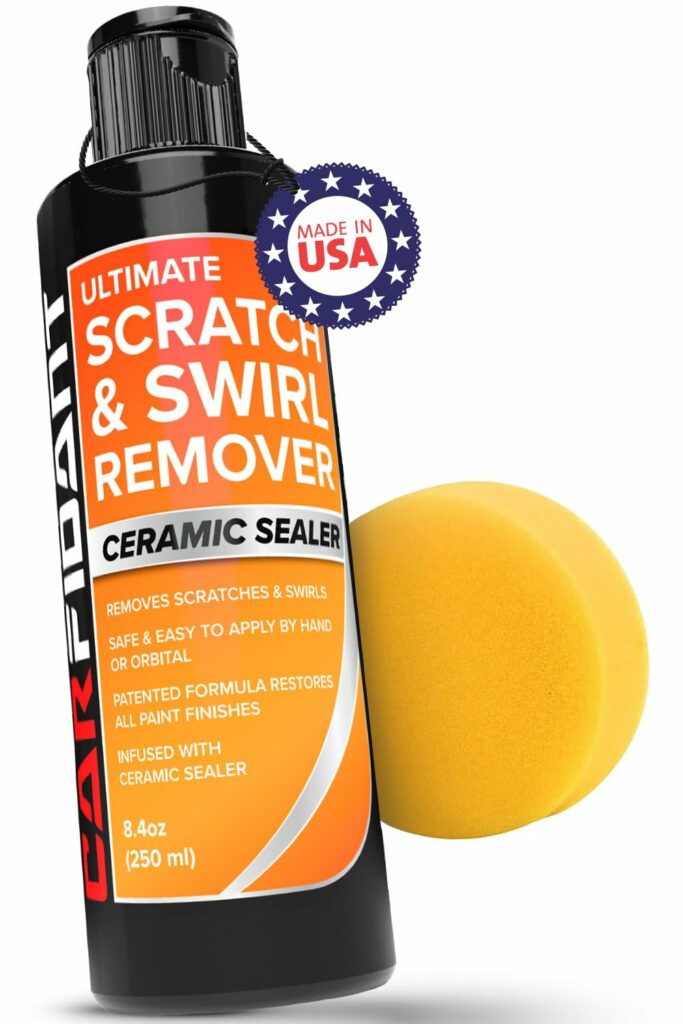 Carfidant Scratch and Swirl Remover - Car Scratch Remover for Paint Scratches - Polishing Compound for Cars Kit with Buffer Pad - Buffing Compound for Car Paint Restorer