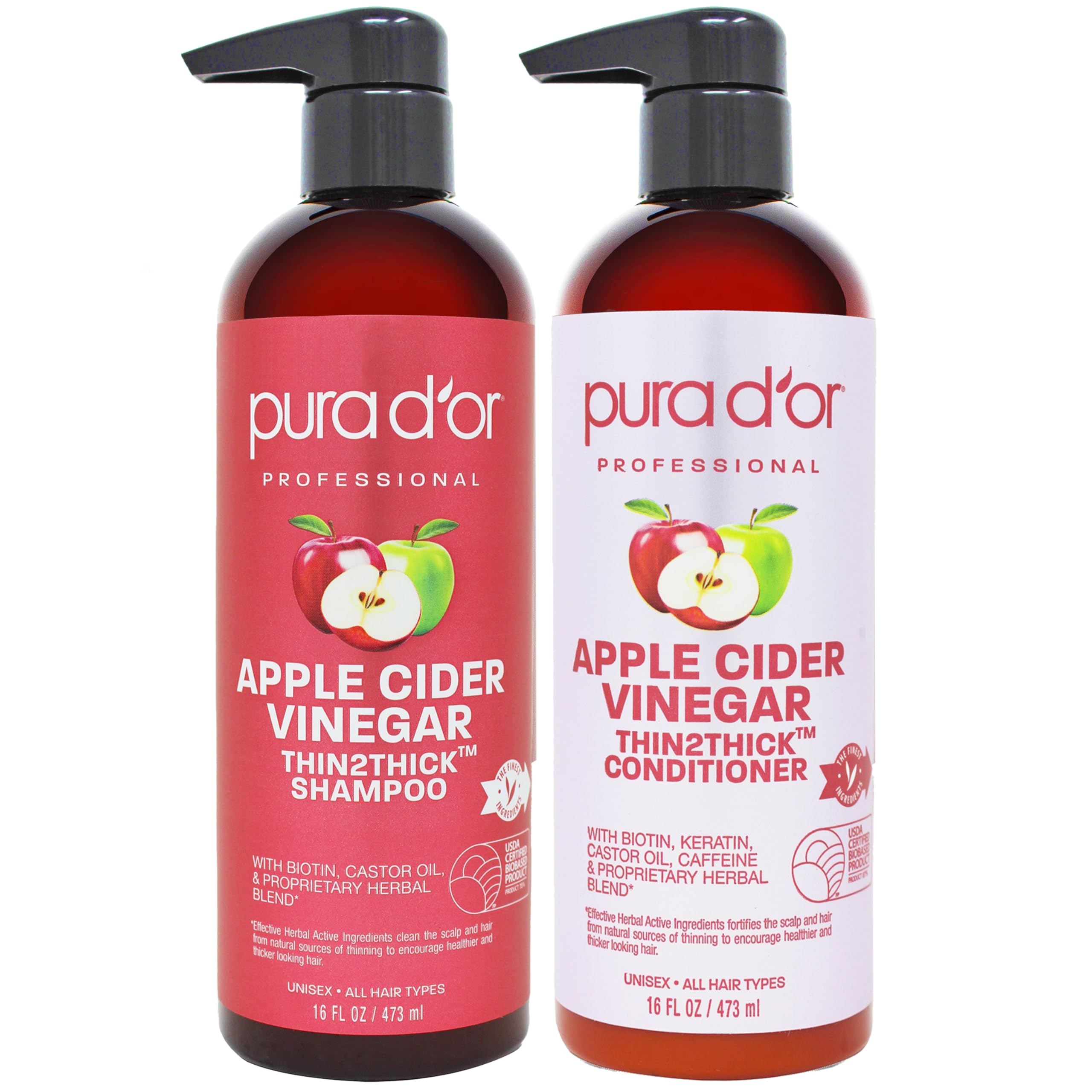 PURA D'OR Apple Cider Vinegar Thin2Thick Set Shampoo Conditioner