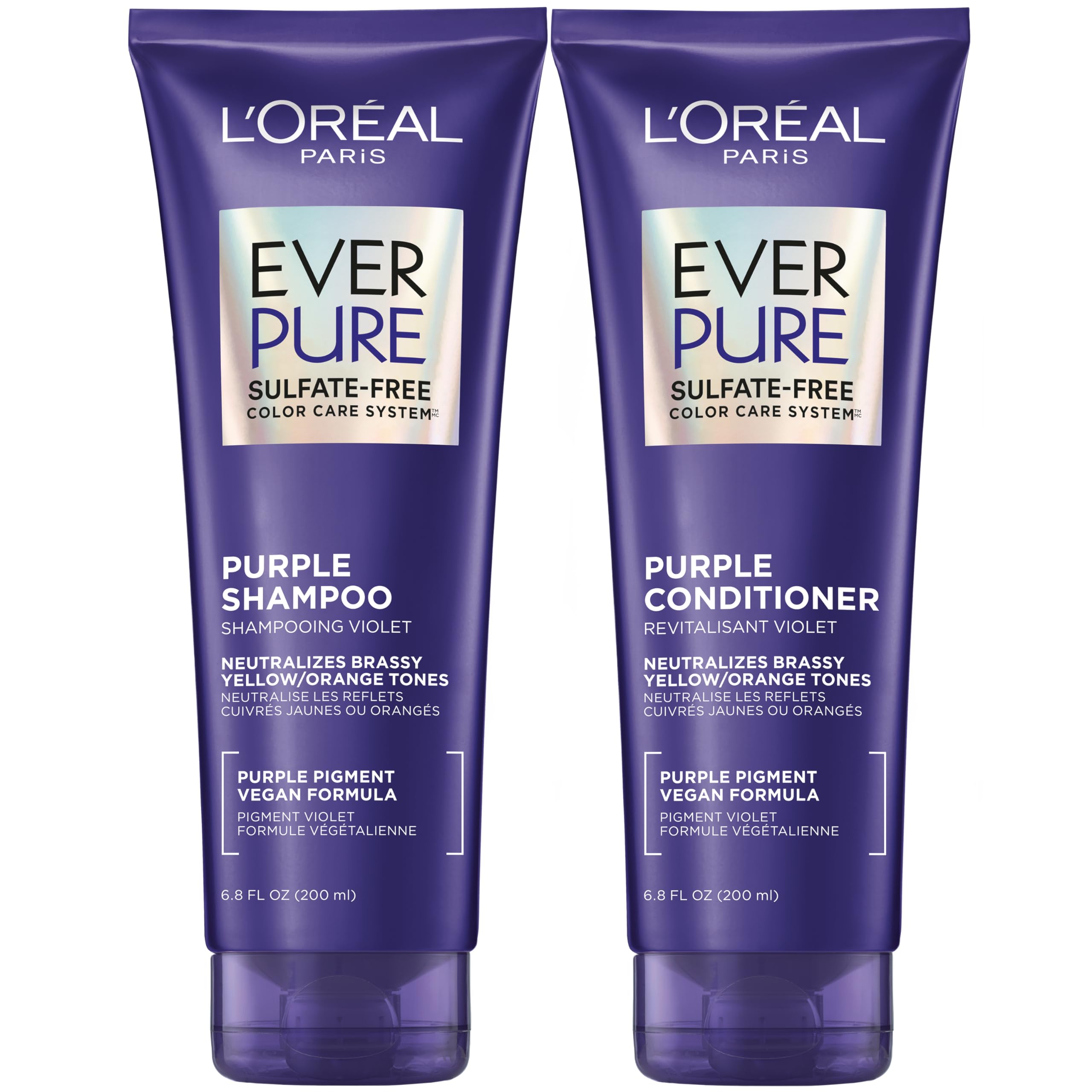 L'Oreal Paris EverPure Brass Toning Purple Shampoo and Conditioner Set