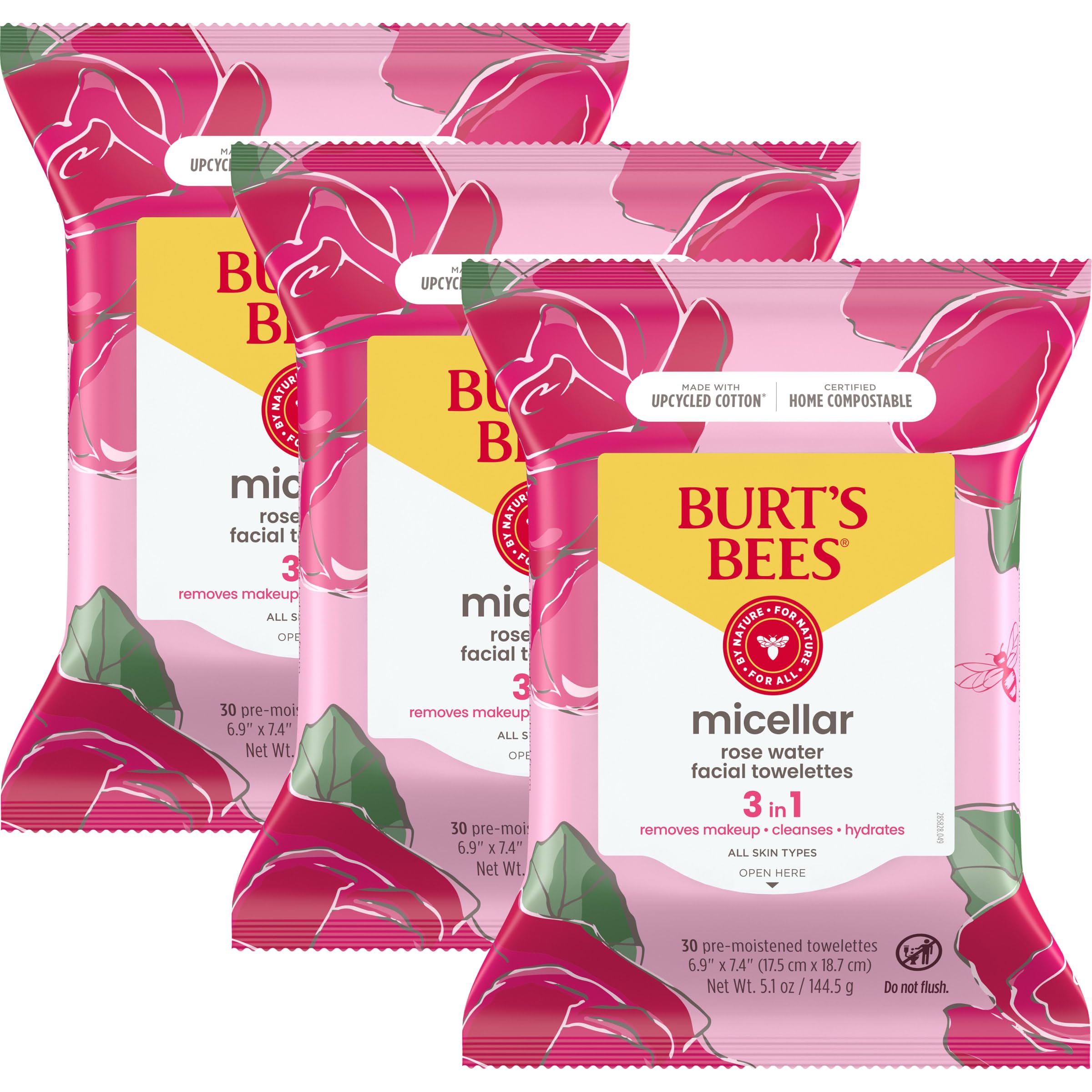 Burt's Bees Rose Water Face Wipes