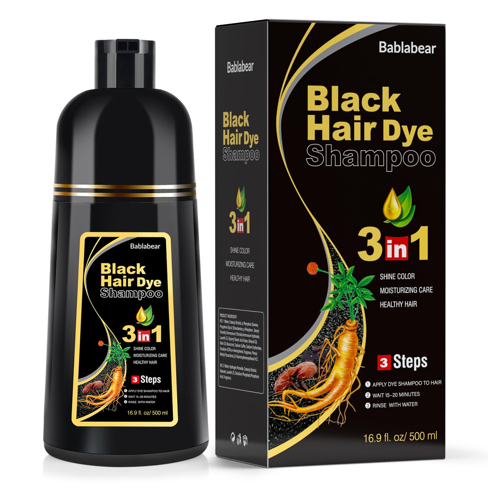 MEIDU Black Hair Dye Shampoo