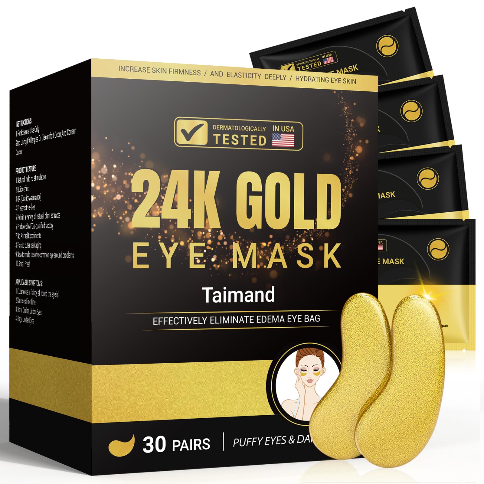 24K Gold Under Eye Patches