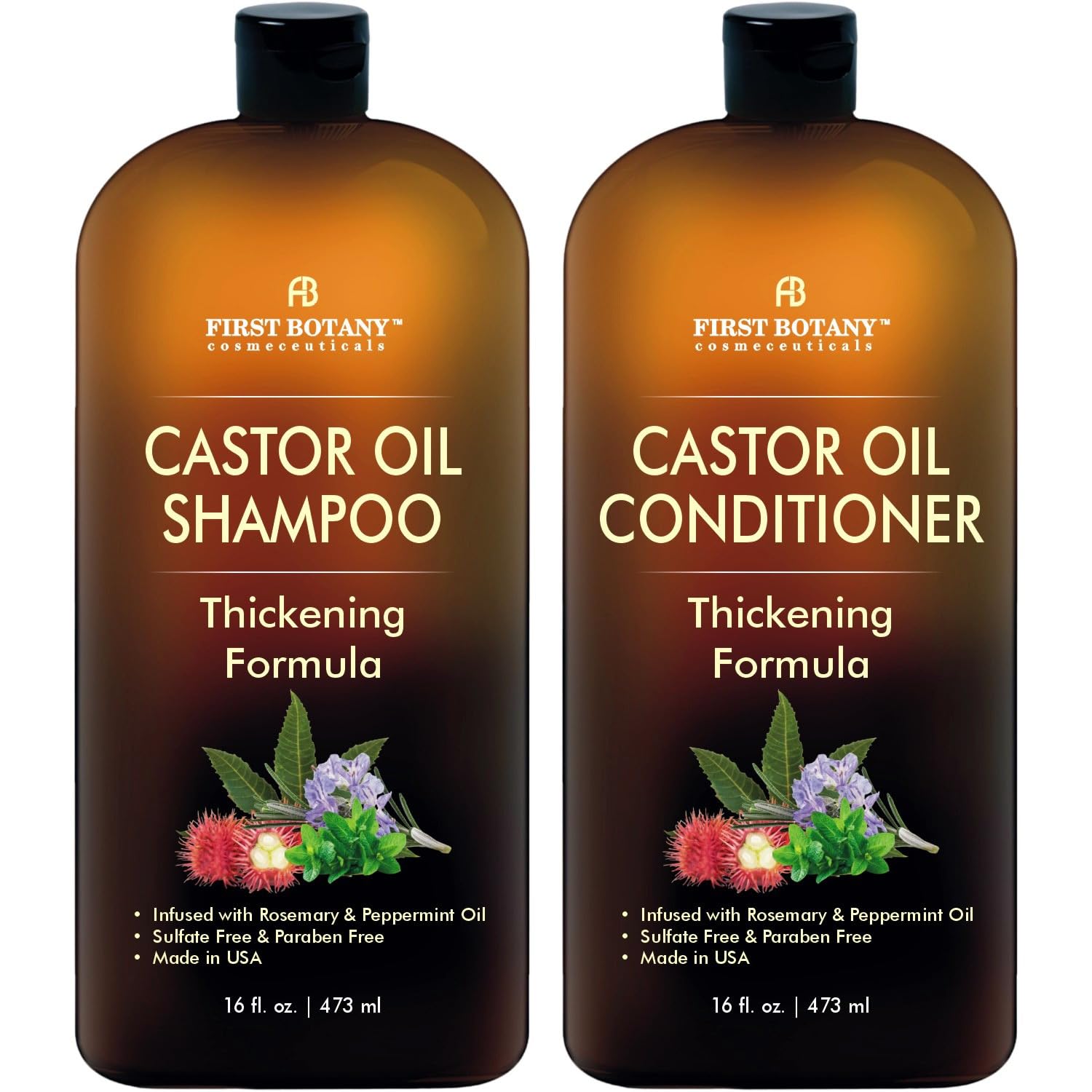 Castor Oil Shampoo and Conditioner bottle