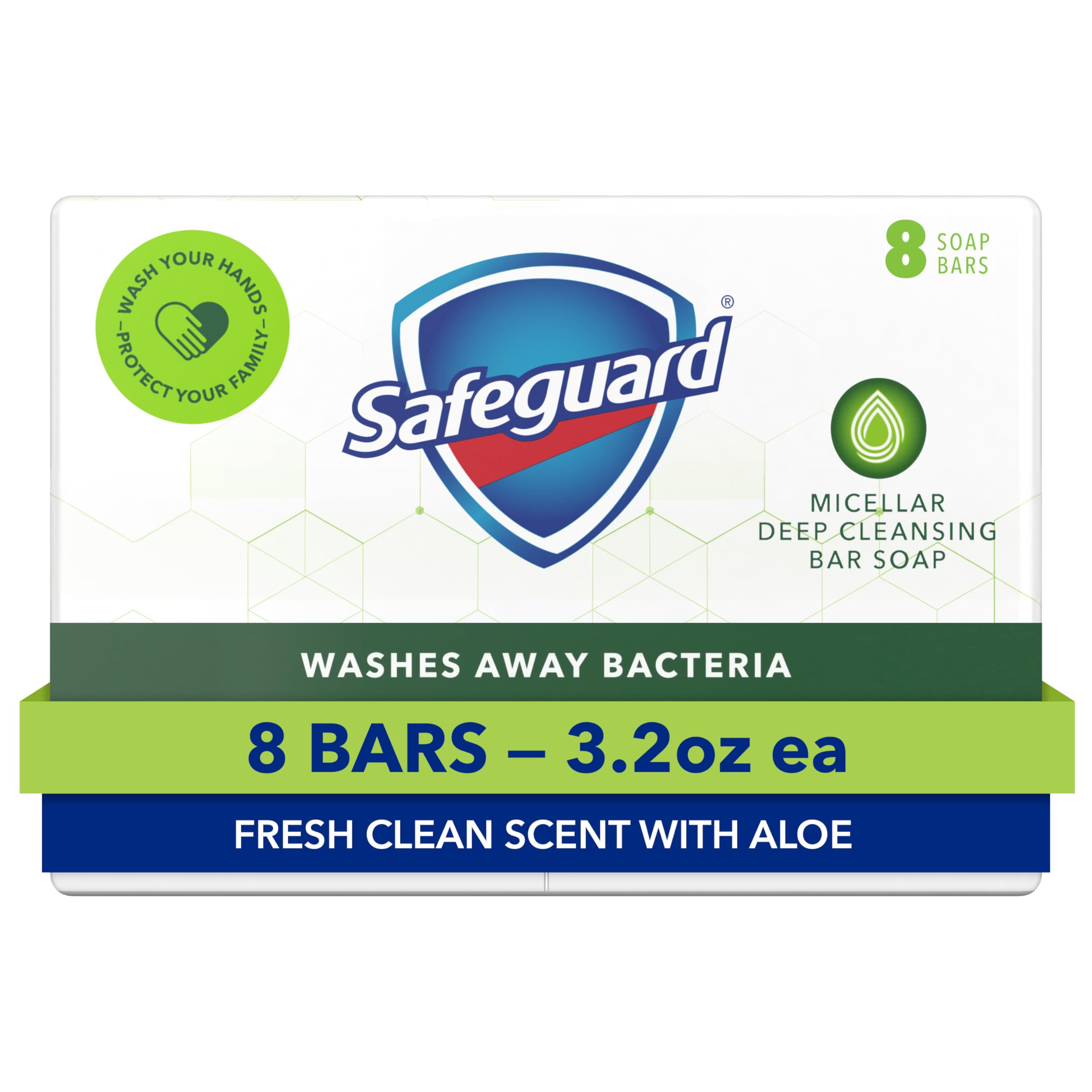 Safeguard Micellar Deep Cleansing Bath Bar Soap