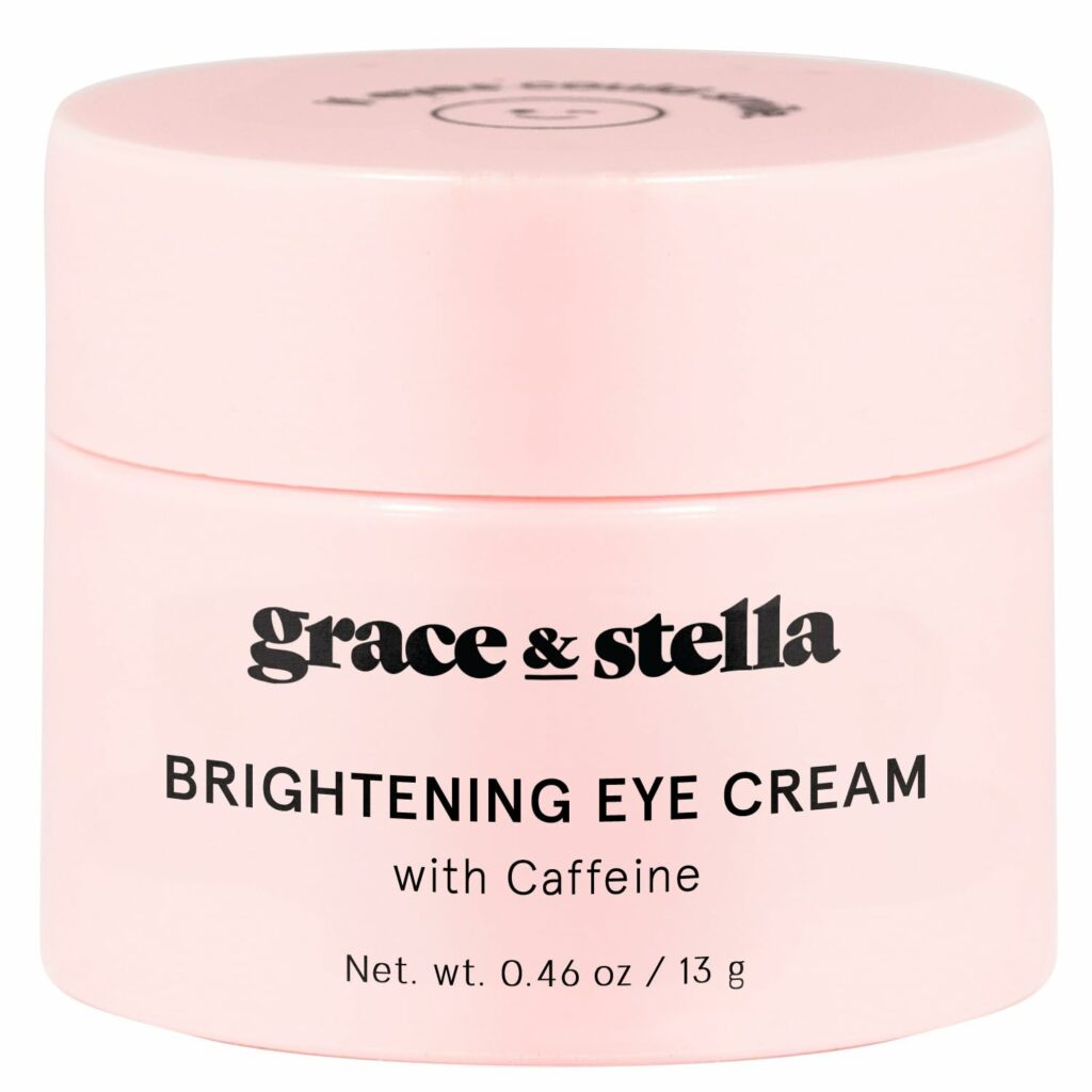 grace & stella Under Eye Cream for Dark Circles - Caffeine Eye Cream Anti Aging - Eye Cream for Wrinkles - Brightening Eye Cream for Puffiness and Bags Under Eyes - Made in USA, Vegan (0.46 oz/13 g)